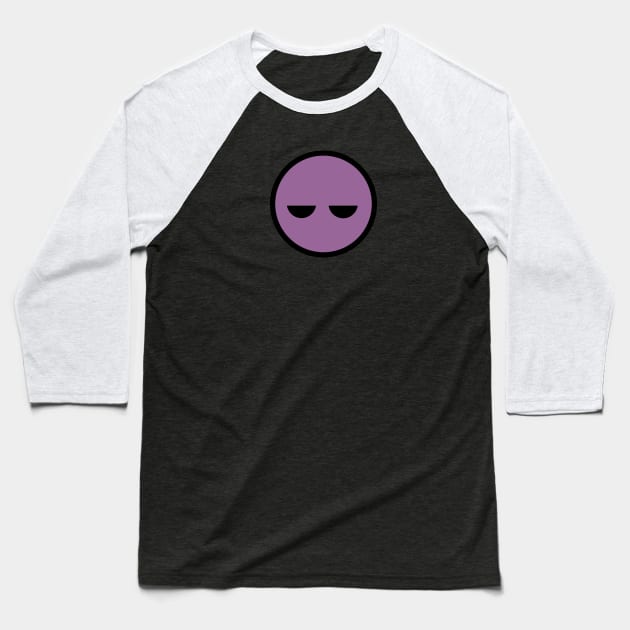 Purple Face Baseball T-Shirt by GreenGuyTeesStore